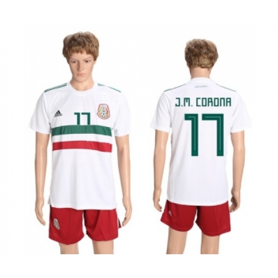 Mexico 17 J.M.Corona Away Soccer Country Jersey