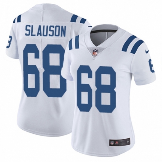 Youth Nike Indianapolis Colts 68 Matt Slauson White Vapor Untouchable Elite Player NFL Jersey