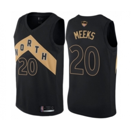 Women's Toronto Raptors 20 Jodie Meeks Swingman Black 2019 Basketball Finals Bound Jersey - City Edition