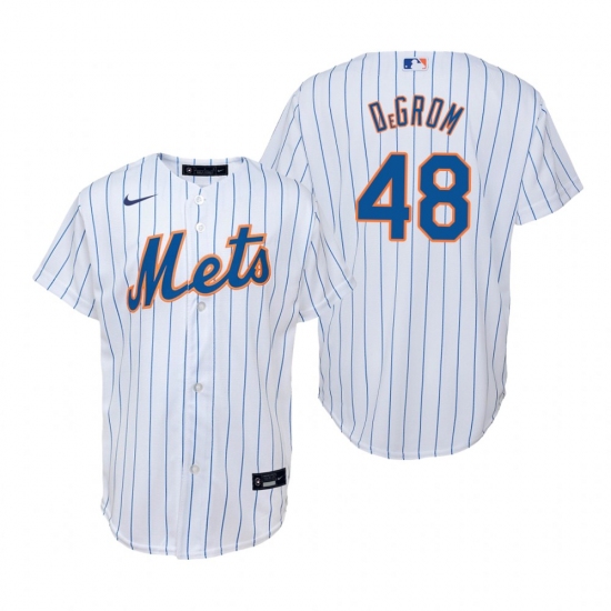 Men's Nike New York Mets 48 Jacob deGrom White Home Stitched Baseball Jersey