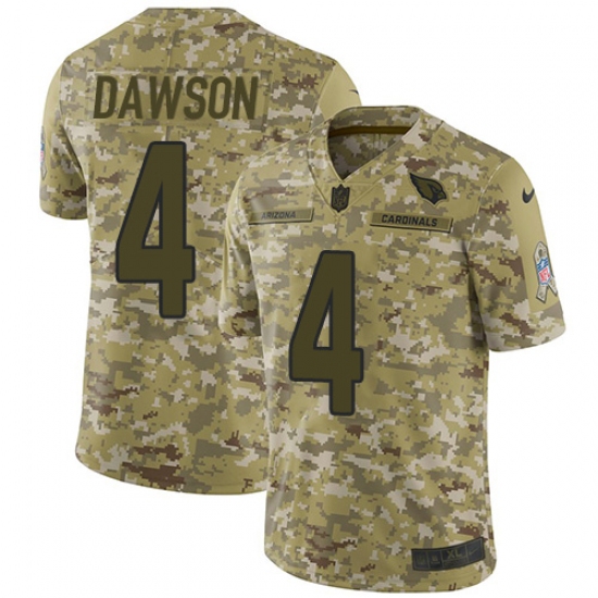 Men's Nike Arizona Cardinals 4 Phil Dawson Limited Camo 2018 Salute to Service NFL Jersey