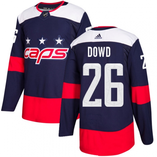 Men's Adidas Washington Capitals 26 Nic Dowd Authentic Navy Blue 2018 Stadium Series NHL Jersey