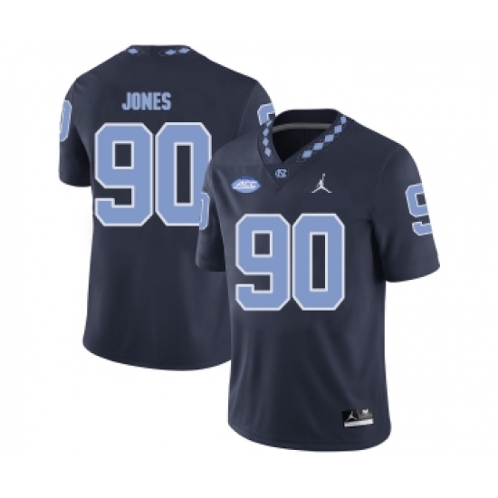 North Carolina Tar Heels 90 Andrew Jones Black College Football Jersey