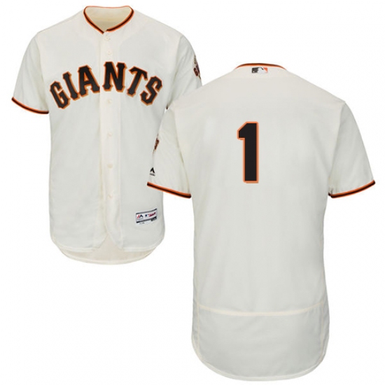 Men's Majestic San Francisco Giants 1 Gregor Blanco Cream Home Flex Base Authentic Collection MLB Jersey