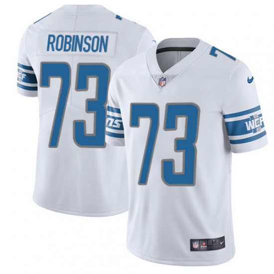 Youth Nike Detroit Lions 73 Greg Robinson Elite White NFL Jersey