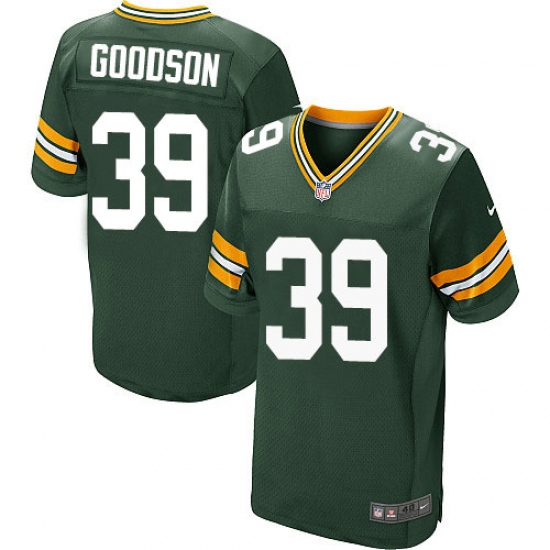 Men's Nike Green Bay Packers 39 Demetri Goodson Elite Green Team Color NFL Jersey