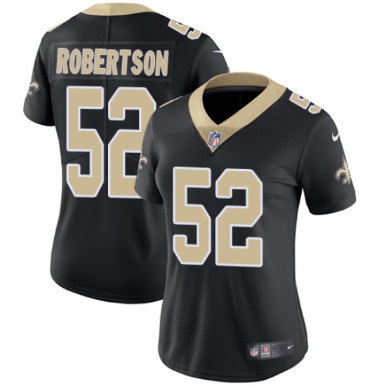 Women's Nike New Orleans Saints 52 Craig Robertson Black Team Color Vapor Untouchable Limited Player NFL Jersey