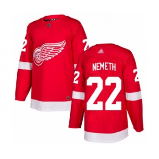 Men's Detroit Red Wings 22 Patrik Nemeth Authentic Red Home Hockey Jersey