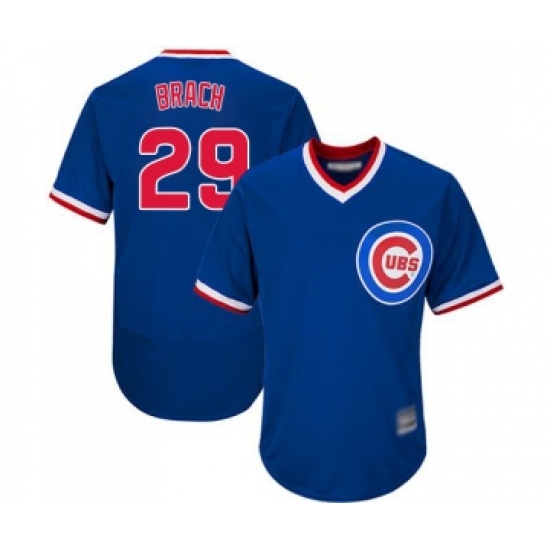Men's Chicago Cubs 29 Brad Brach Royal Blue Cooperstown Flexbase Authentic Collection Baseball Jersey