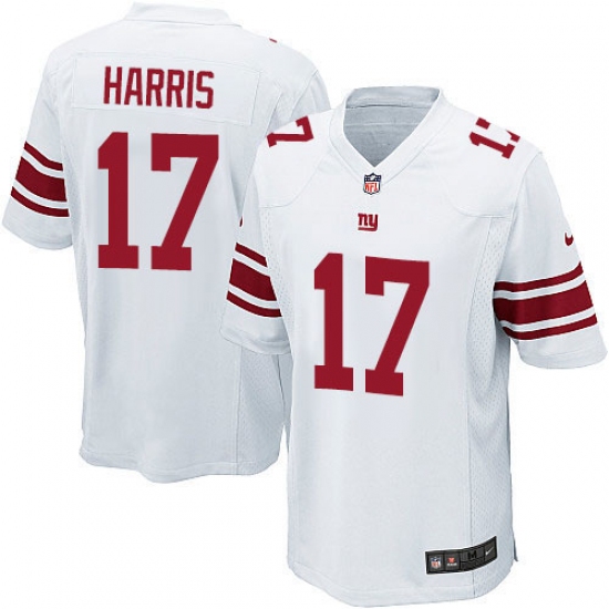 Men's Nike New York Giants 17 Dwayne Harris Game White NFL Jersey