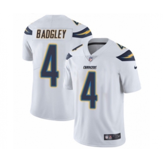 Youth Nike Los Angeles Chargers 4 Michael Badgley White Vapor Untouchable Limited Player NFL Jersey