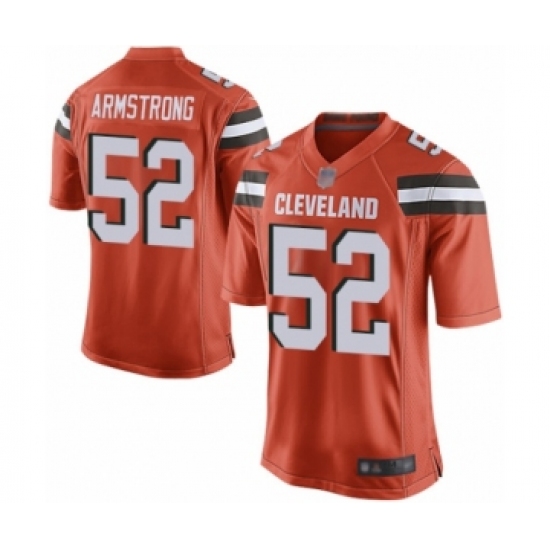 Men's Cleveland Browns 52 Ray-Ray Armstrong Game Orange Alternate Football Jersey