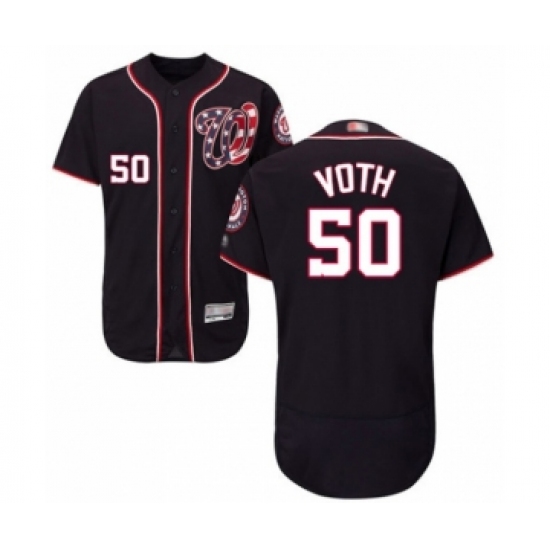 Men's Washington Nationals 50 Austin Voth Navy Blue Alternate Flex Base Authentic Collection Baseball Player Jersey