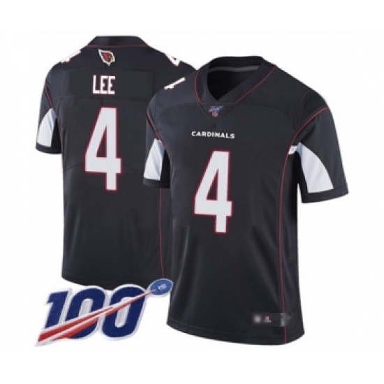 Men's Arizona Cardinals 4 Andy Lee Black Alternate Vapor Untouchable Limited Player 100th Season Football Jersey