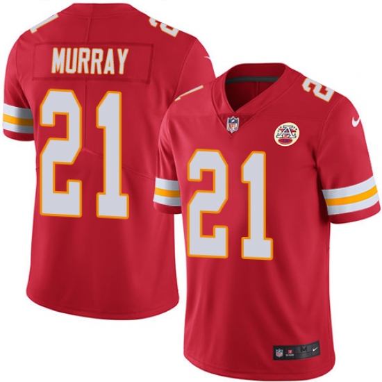 Youth Nike Kansas City Chiefs 21 Eric Murray Red Team Color Vapor Untouchable Limited Player NFL Jersey