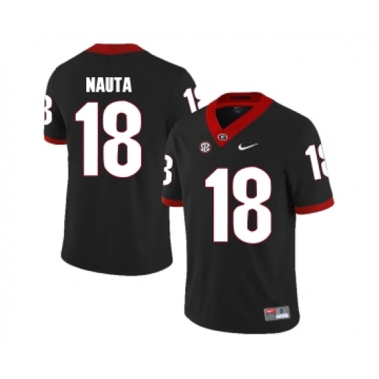 Georgia Bulldogs 18 Isaac Nauta Black College Football Jersey