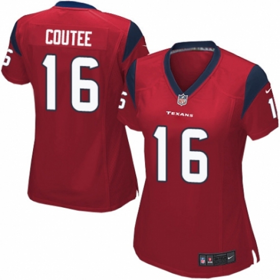 Women's Nike Houston Texans 16 Keke Coutee Game Red Alternate NFL Jersey