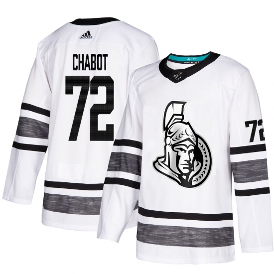 Men's Adidas Ottawa Senators 72 Thomas Chabot White 2019 All-Star Game Parley Authentic Stitched NHL Jersey