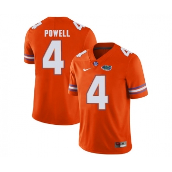 Florida Gators 4 Brandon Powell Orange College Football Jersey