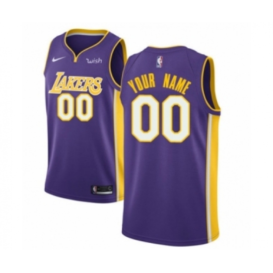 Men's Los Angeles Lakers Customized Authentic Purple Basketball Jersey - Icon Edition