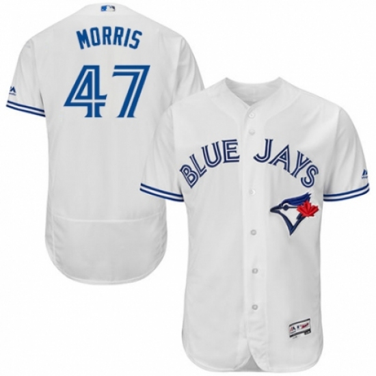 Men's Majestic Toronto Blue Jays 47 Jack Morris White Home Flex Base Authentic Collection MLB Jersey