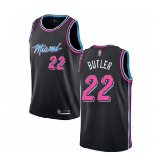 Men's Miami Heat 22 Jimmy Butler Authentic Black Basketball Jersey - City Edition