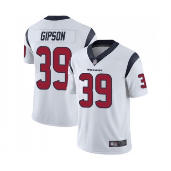 Men's Houston Texans 39 Tashaun Gipson White Vapor Untouchable Limited Player Football Jersey