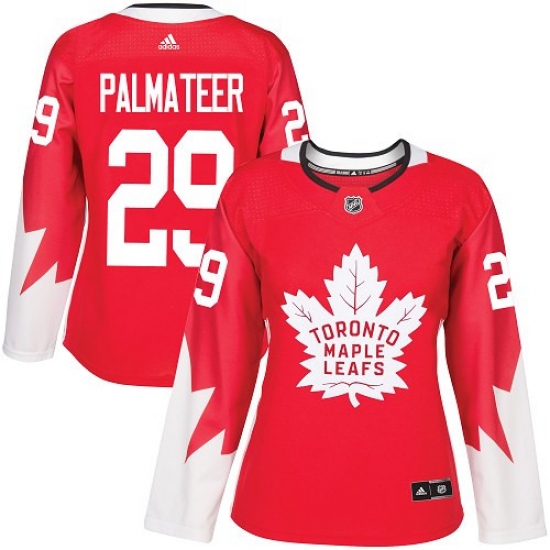 Women's Adidas Toronto Maple Leafs 29 Mike Palmateer Authentic Red Alternate NHL Jersey