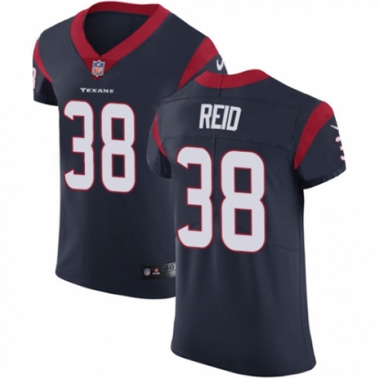 Men's Nike Houston Texans 38 Justin Reid Navy Blue Team Color Vapor Untouchable Elite Player NFL Jersey