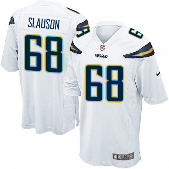 Men's Nike Los Angeles Chargers 68 Matt Slauson Game White NFL Jersey