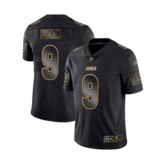 Men's New York Giants 9 Riley Dixon Black Gold Vapor Untouchable Limited Football Jersey