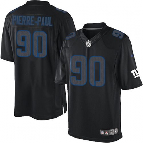 Men's Nike New York Giants 90 Jason Pierre-Paul Limited Black Impact NFL Jersey