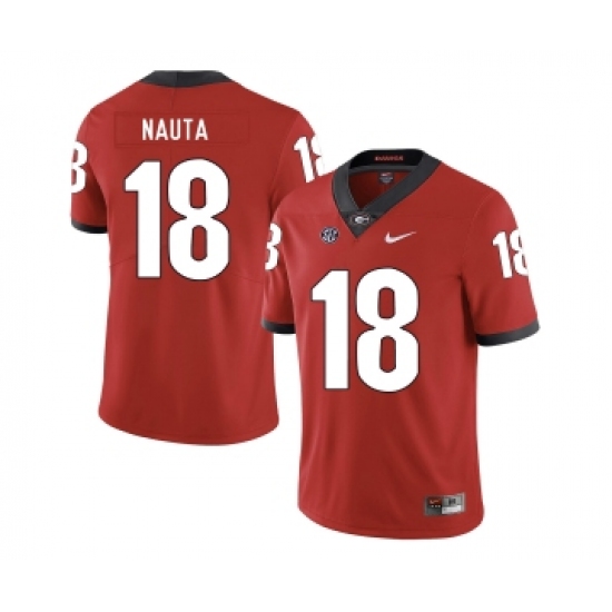 Georgia Bulldogs 18 Isaac Nauta Red Nike College Football Jersey