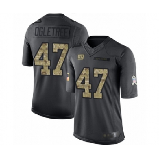 Men's New York Giants 47 Alec Ogletree Limited Black 2016 Salute to Service Football Jersey