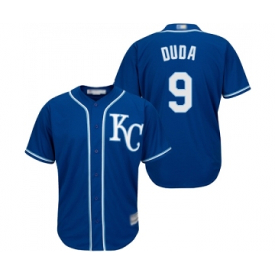 Youth Kansas City Royals 9 Lucas Duda Replica Blue Alternate 2 Cool Base Baseball Jersey