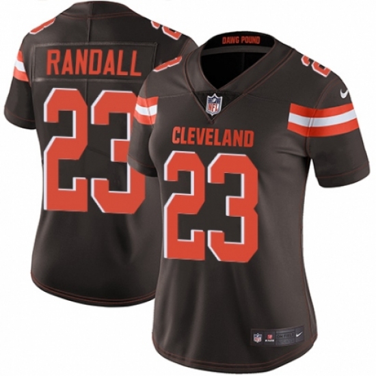 Women's Nike Cleveland Browns 23 Damarious Randall Brown Team Color Vapor Untouchable Limited Player NFL Jersey