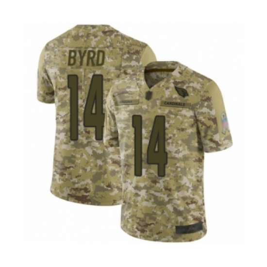 Men's Arizona Cardinals 14 Damiere Byrd Limited Camo 2018 Salute to Service Football Jersey