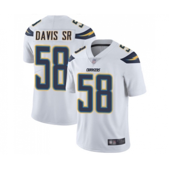 Youth Los Angeles Chargers 58 Thomas Davis Sr White Vapor Untouchable Limited Player Football Jersey