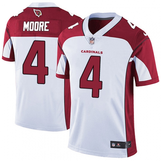 Men's Nike Arizona Cardinals 4 Rondale Moore White Stitched NFL Vapor Untouchable Limited Jersey