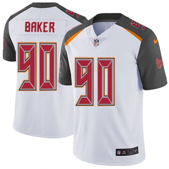 Youth Nike Tampa Bay Buccaneers 90 Chris Baker White Vapor Untouchable Limited Player NFL Jersey