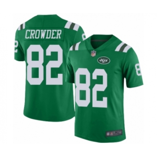 Men's New York Jets 82 Jamison Crowder Elite Green Rush Vapor Untouchable Football Jersey