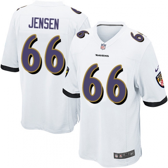 Men's Nike Baltimore Ravens 66 Ryan Jensen Game White NFL Jersey