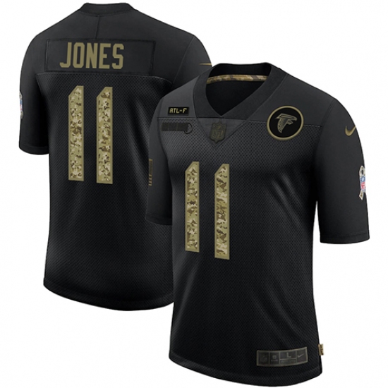 Men's Atlanta Falcons 11 Julio Jones Camo 2020 Salute To Service Limited Jersey