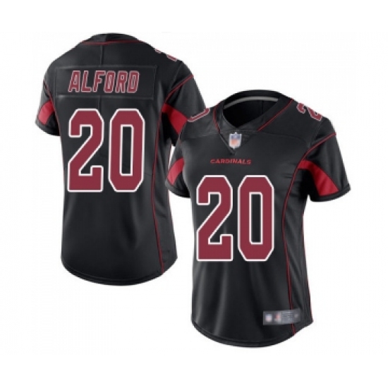 Women's Arizona Cardinals 20 Robert Alford Limited Black Rush Vapor Untouchable Football Jersey