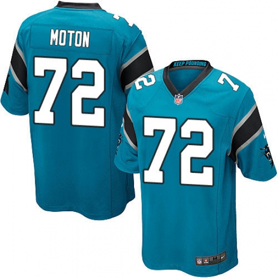 Men's Nike Carolina Panthers 72 Taylor Moton Game Blue Alternate NFL Jersey