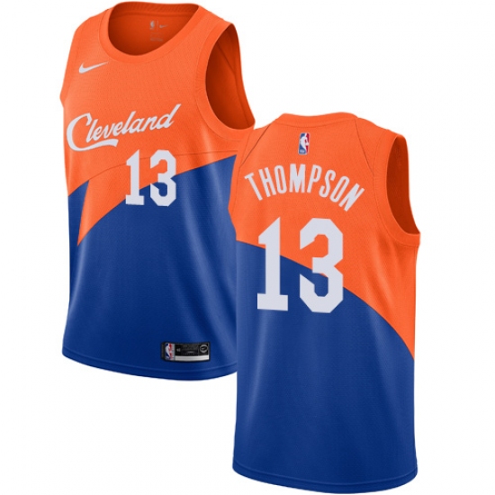 Women's Nike Cleveland Cavaliers 13 Tristan Thompson Swingman Blue NBA Jersey - City Edition