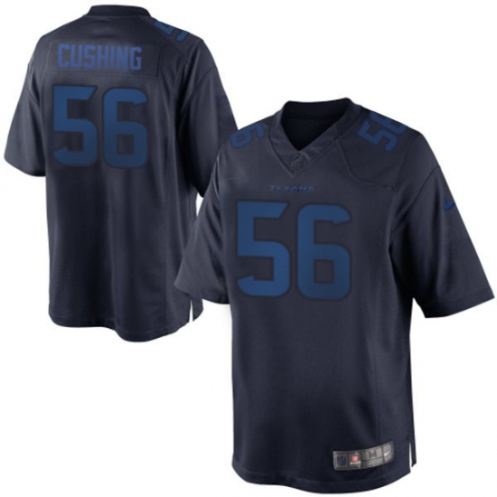 Men's Nike Houston Texans 56 Brian Cushing Navy Blue Drenched Limited NFL Jersey