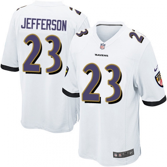 Youth Nike Baltimore Ravens 23 Tony Jefferson Game White NFL Jersey