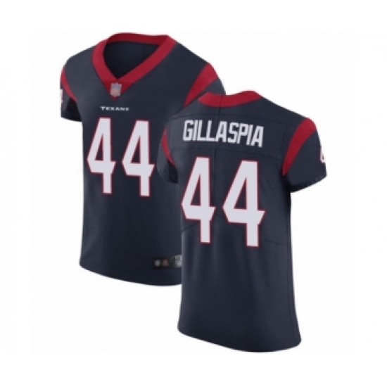 Men's Houston Texans 44 Cullen Gillaspia Navy Blue Team Color Vapor Untouchable Elite Player Football Jersey