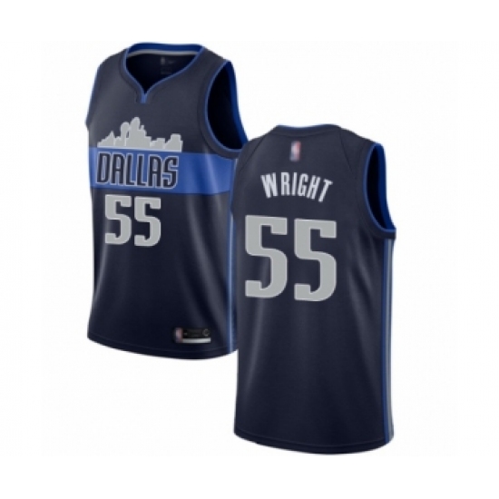 Women's Dallas Mavericks 55 Delon Wright Swingman Navy Blue Basketball Jersey Statement Edition